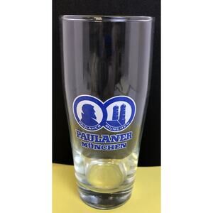 Beer Glass Paulaner Munchen Draught Pilsner 0.4L Tall Made In Germany Barware